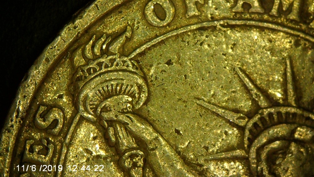 2007-Jefferson-1-$-Coin-Missing-Edge-Lettering-And--Blemished-Finish